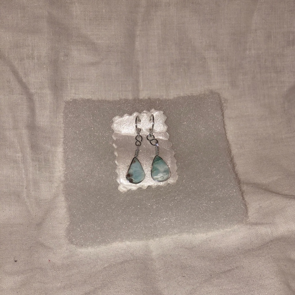 Handmade Turquoise Stone Jewelry Set - Picture 2 of 2